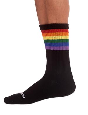 Barcode Berlin Gym Socks PRIDE Schwarz / regenbogenfarben